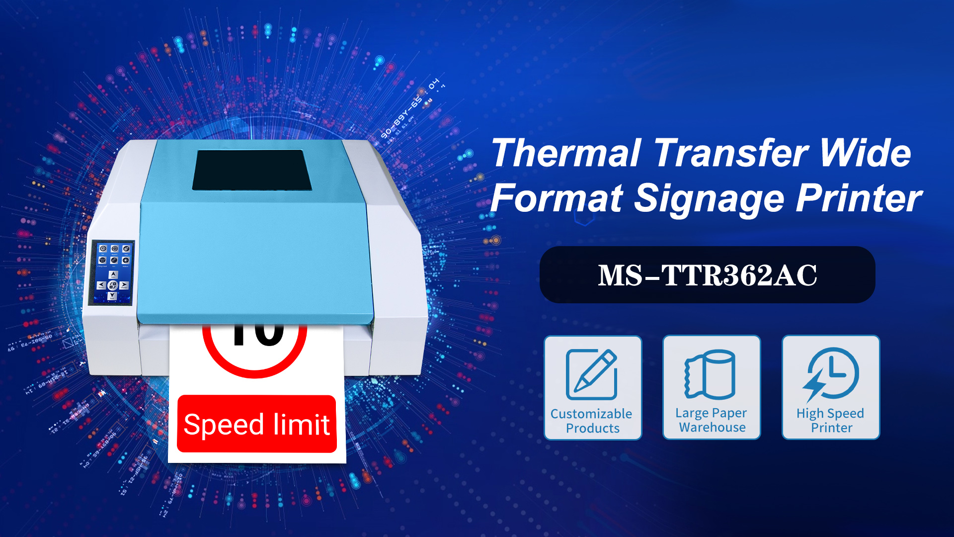 Printer format lebar