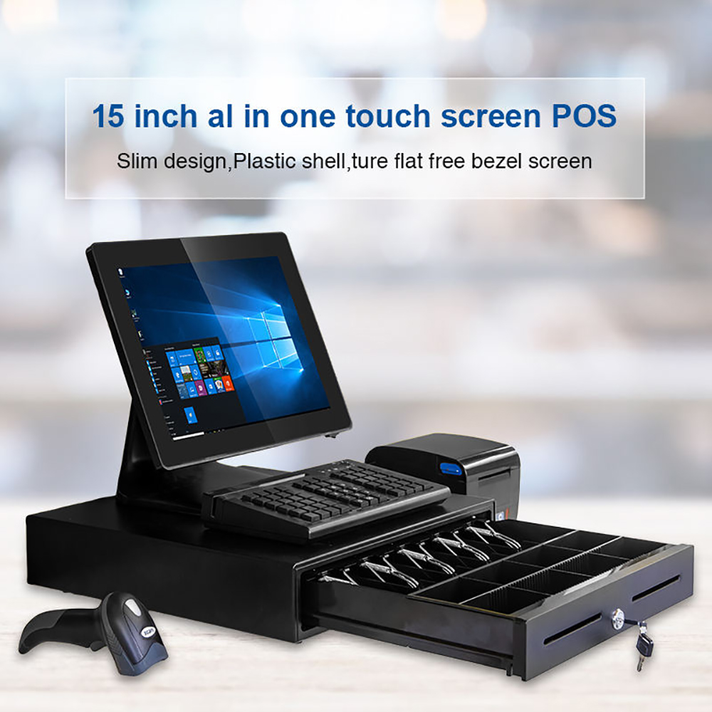 MASUNG MS-S4 Sistem Pos Os Layar Sentuh Cerdas Cepat All-in-one Sistem Pos Laci Kas Komputer