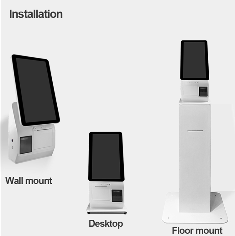 MASUNG MS-S3 Kios Layar Sentuh Kios Pemesanan Mandiri Mesin Pos Pemasangan Di Lantai Desktop Terpasang Di Dinding Pembayaran Layanan Mandiri